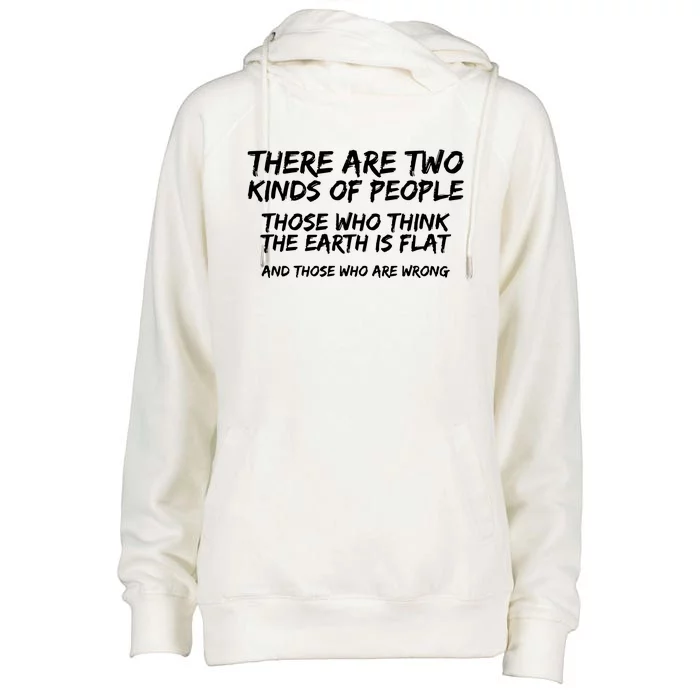 Flat Earth Flat Earth Society Womens Funnel Neck Pullover Hood