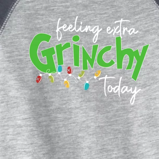 Feeling Extra Grinchy Today Christmas Xmas Lights Pullover Toddler Fine Jersey T-Shirt