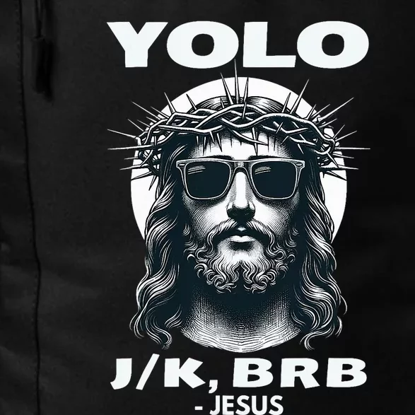 Funny Easter Gifts Christian Resurrection Yolo Jk Brb Jesus Daily Commute Backpack