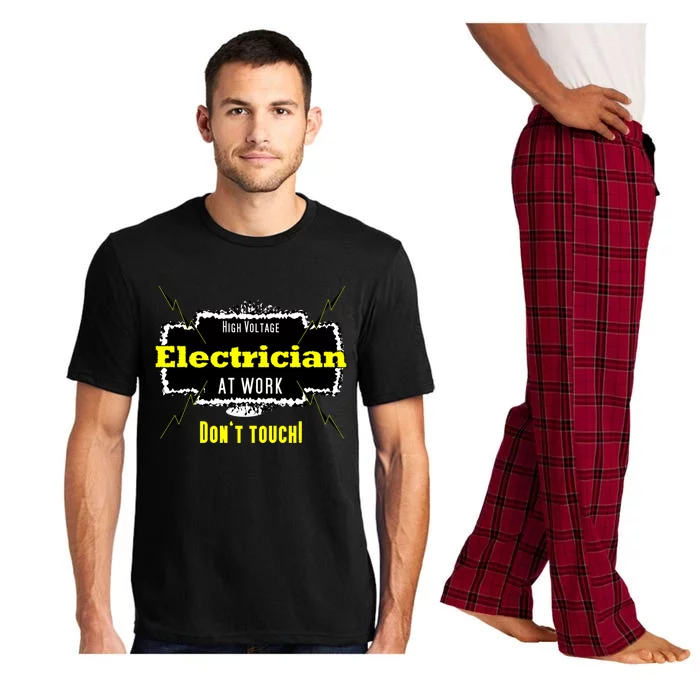 Funny Electrician Gift High Voltage Electrician At Work Cool Gift Pajama Set