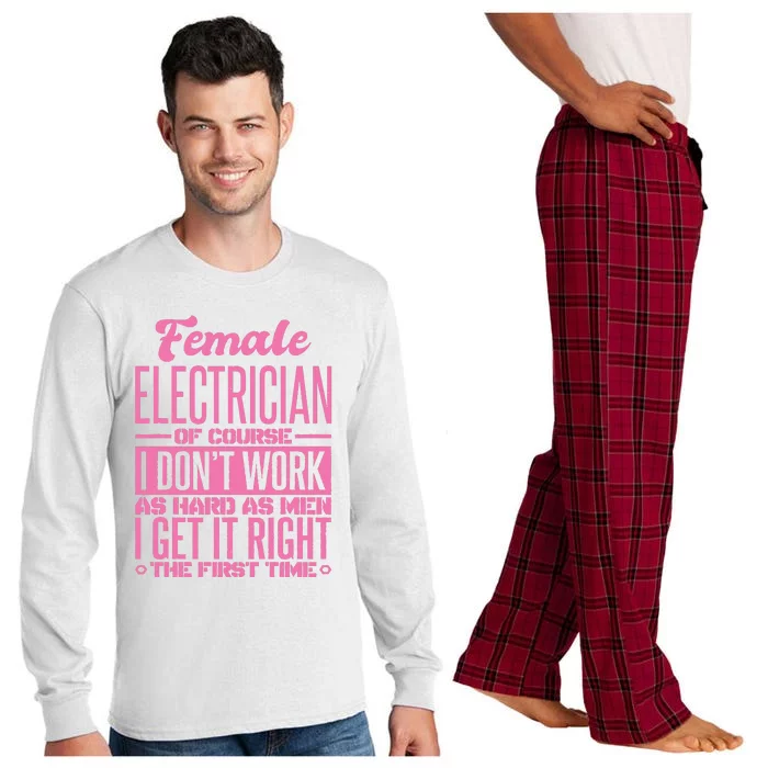 Female Electrician Get It Right The First Time Long Sleeve Pajama Set