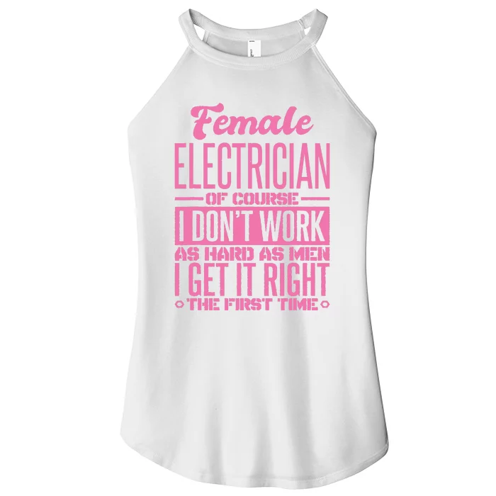 Female Electrician Get It Right The First Time Women’s Perfect Tri Rocker Tank