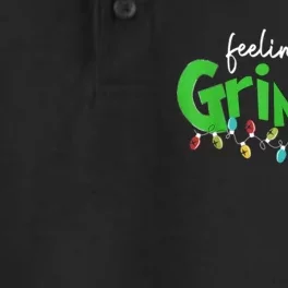 Feeling Extra Grinchy Today Christmas Lights Xmas Clothing Dry Zone Grid Performance Polo