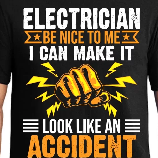 Funny Electrician Gift Cool Electrical Lineman Gag Quote Pajama Set