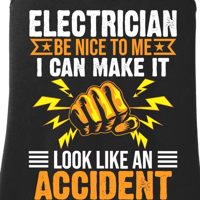 Funny Electrician Gift Cool Electrical Lineman Gag Quote Ladies Essential Tank