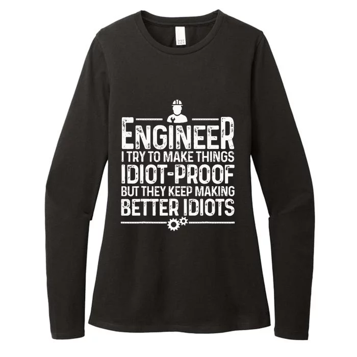 Funny Engineer Gift For  Cool Engineering Mechanic Womens CVC Long Sleeve Shirt