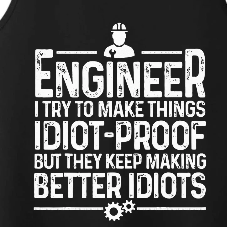 Funny Engineer Gift For  Cool Engineering Mechanic Performance Tank