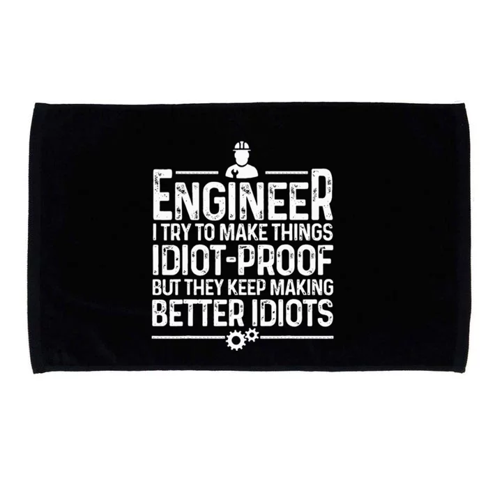 Funny Engineer Gift For  Cool Engineering Mechanic Microfiber Hand Towel