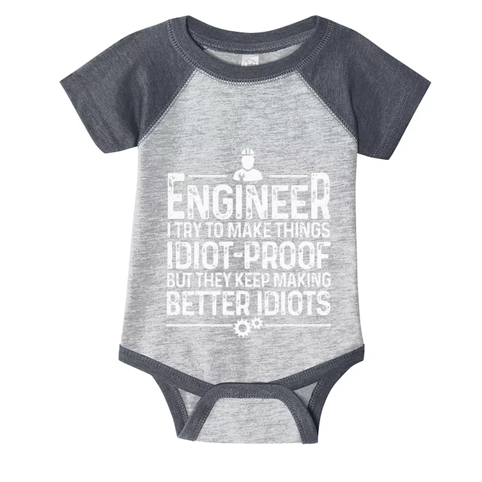 Funny Engineer Gift For  Cool Engineering Mechanic Infant Baby Jersey Bodysuit