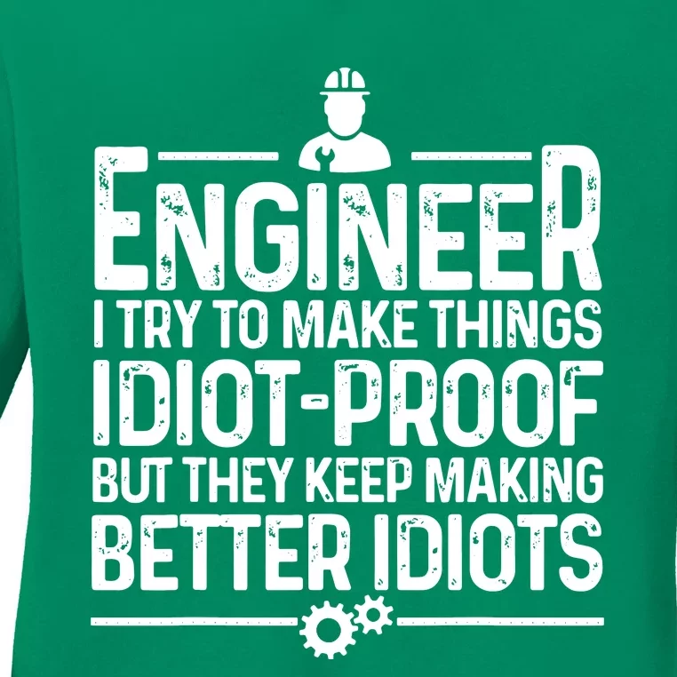 Funny Engineer Gift For Men Women Cool Engineering Mechanic Ladies Long Sleeve Shirt