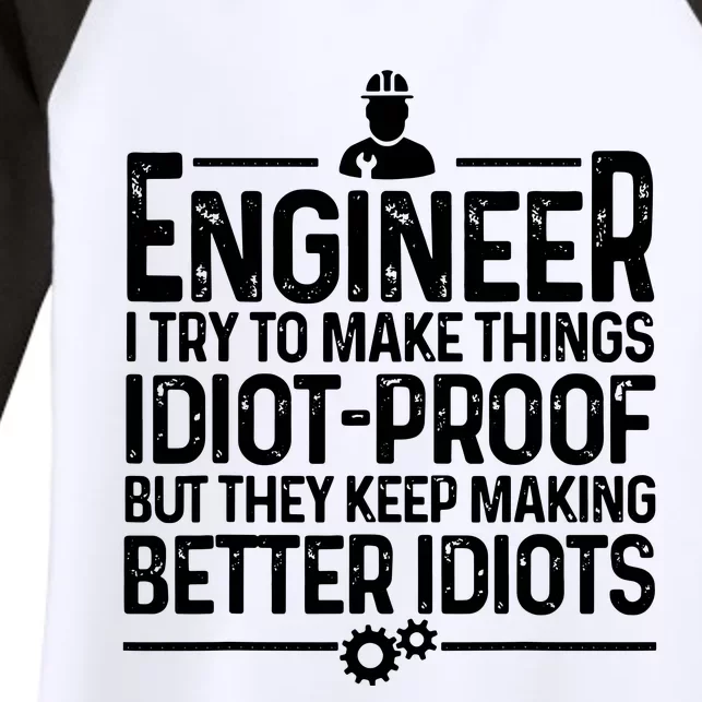 Funny Engineer Gift For Men Women Cool Engineering Mechanic Women's Tri-Blend 3/4-Sleeve Raglan Shirt