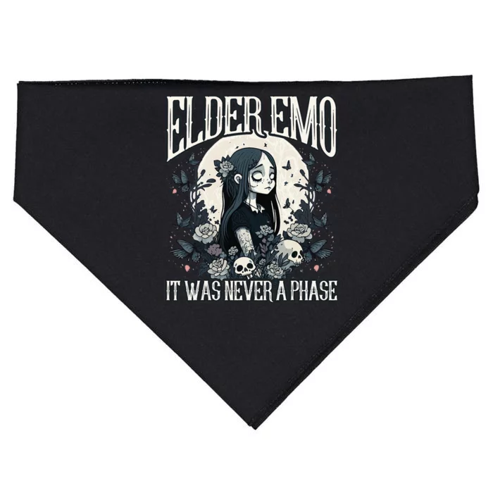 Funny Emo Girl Elder Emo It Was Never A Phase Alt Scene USA-Made Doggie Bandana