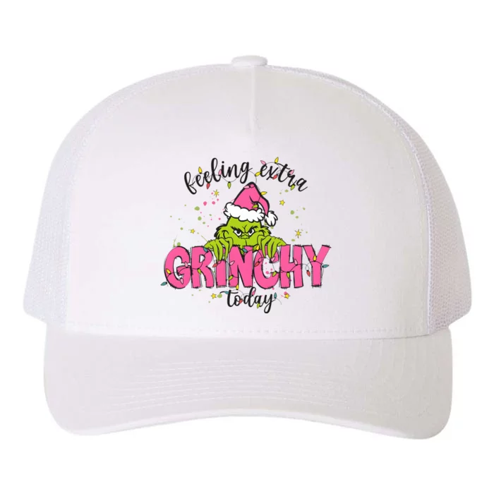 Feeling Extra Grinchy Today Christmas Holiday Yupoong Adult 5-Panel Trucker Hat