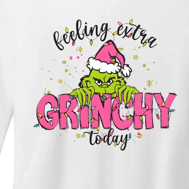 Feeling Extra Grinchy Today Christmas Holiday Womens CVC Long Sleeve Shirt