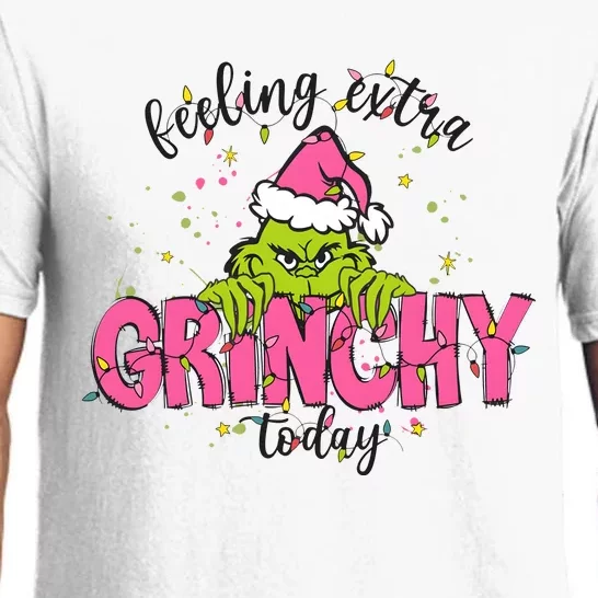 Feeling Extra Grinchy Today Christmas Holiday Pajama Set