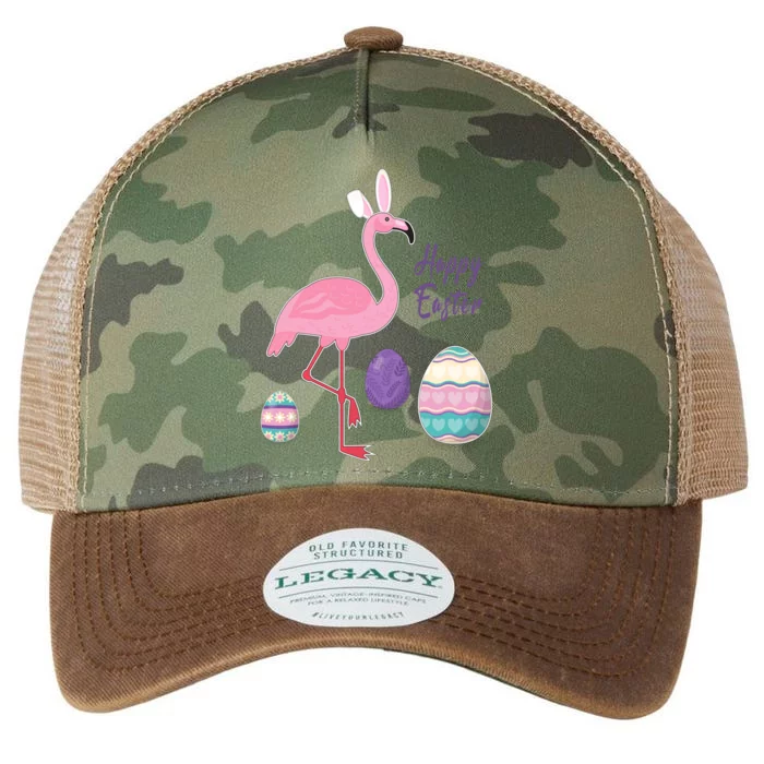 Flamingo Easter Gift Flamingo Easter Egg Hunting Gift Legacy Tie Dye Trucker Hat