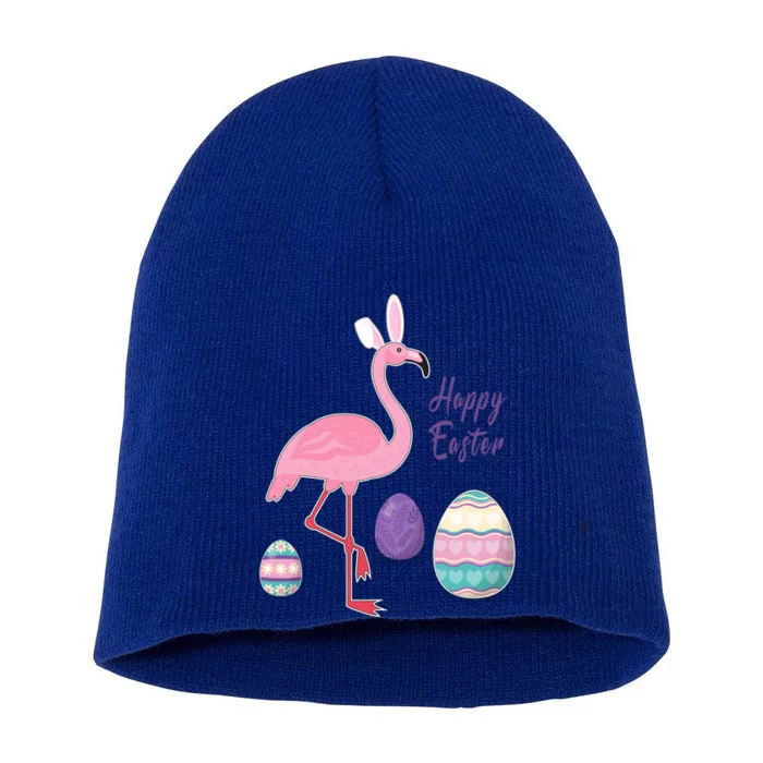 Flamingo Easter Gift Flamingo Easter Egg Hunting Gift Short Acrylic Beanie