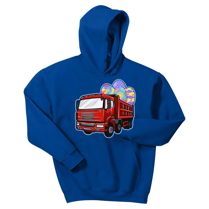 Funny Easter Garbage Truck Bunny Basket Eggs Cool Gift Kids Hoodie