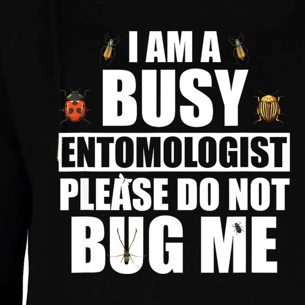 Funny Entomology Gift For Bug Lover I Am A Busy Entomologist Womens Funnel Neck Pullover Hood