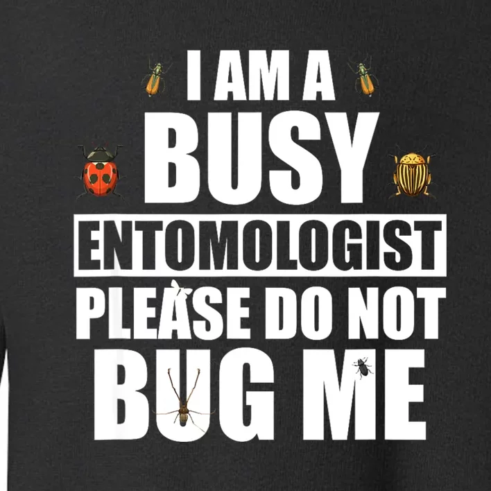 Funny Entomology Gift For Bug Lover I Am A Busy Entomologist Toddler Sweatshirt