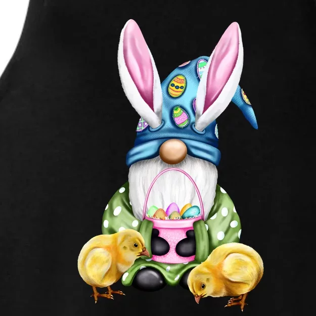 Funny Easter Gnome Ladies Tri-Blend Wicking Tank