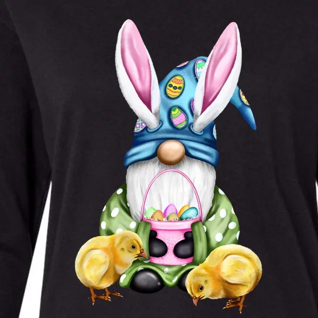 Funny Easter Gnome Womens Cotton Relaxed Long Sleeve T-Shirt