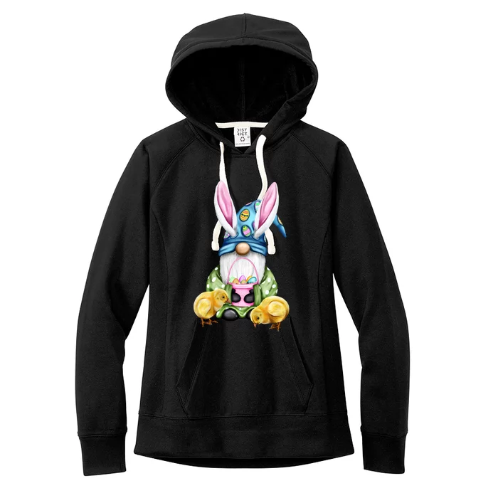 Funny Easter Gnome Women's Fleece Hoodie