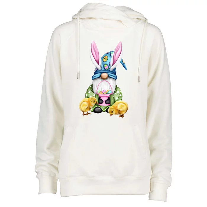 Funny Easter Gnome Womens Funnel Neck Pullover Hood