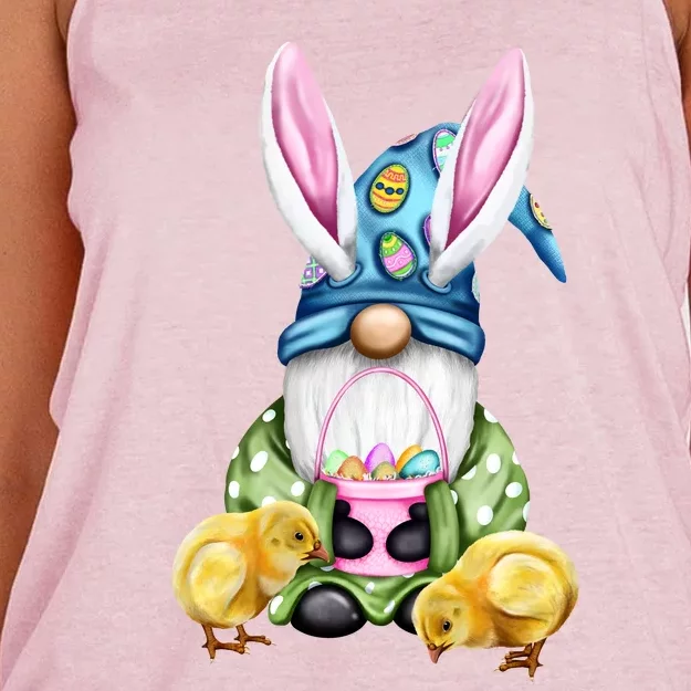 Funny Easter Gnome Women's Knotted Racerback Tank