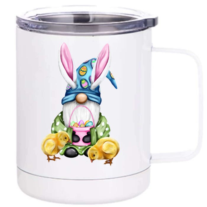 Funny Easter Gnome Front & Back 12oz Stainless Steel Tumbler Cup