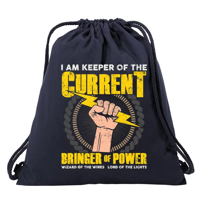 Funny Electrician Gifts Electrical Engineer Lineman Drawstring Bag