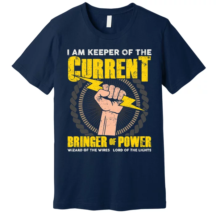 Funny Electrician Gifts Electrical Engineer Lineman Premium T-Shirt