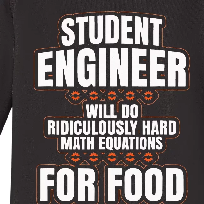 Funny Engineer Gifts Engineering College Student Gift Ideas Baby Long Sleeve Bodysuit