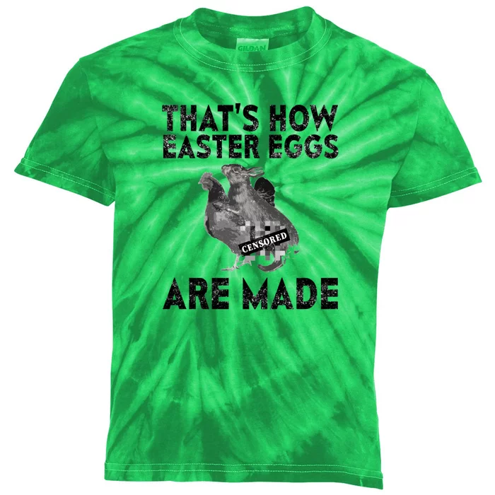 Funny Easter Gift Naughty Easter Meme Dirty Easter Kids Tie-Dye T-Shirt