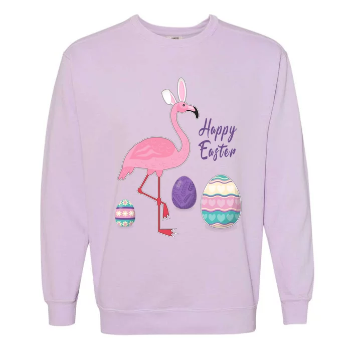 Flamingo Easter Gift Flamingo Easter Egg Hunting Funny Gift Garment-Dyed Sweatshirt