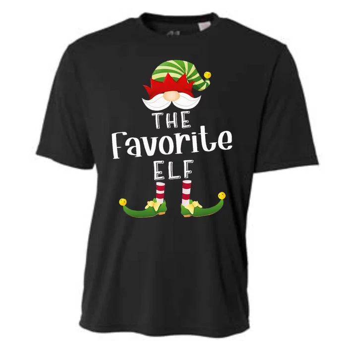 Favorite Elf Group Christmas Funny Pajama Party Cooling Performance Crew T-Shirt