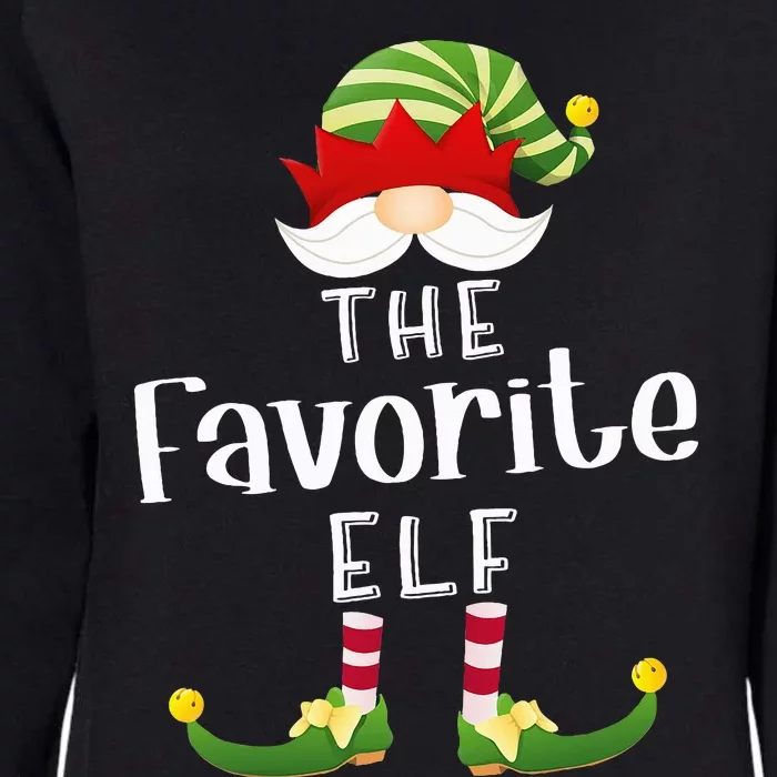 Favorite Elf Group Christmas Funny Pajama Party Womens California Wash Sweatshirt