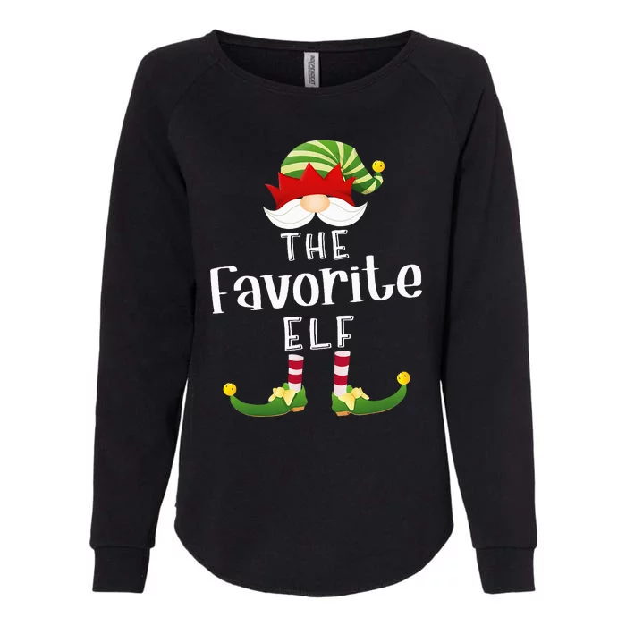 Favorite Elf Group Christmas Funny Pajama Party Womens California Wash Sweatshirt