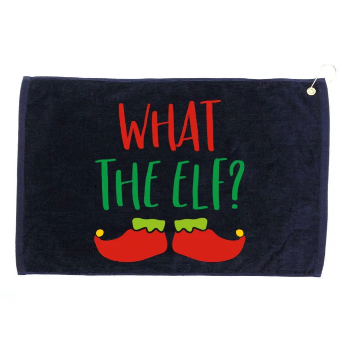 Funny Elf Gift What The Elf Christmas Pun Elf Ugly Xmas Gift Grommeted Golf Towel