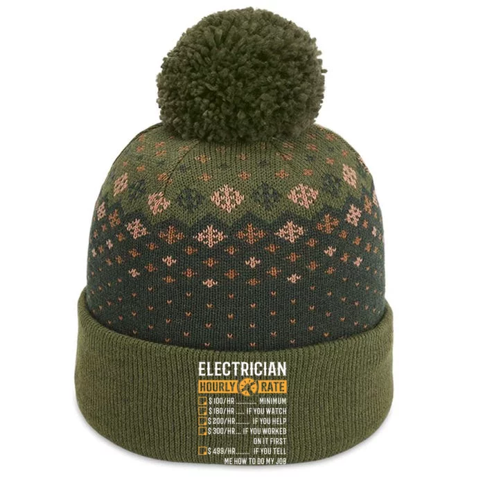 Funny Electrician Gifts Electrician Hourly Rate The Baniff Cuffed Pom Beanie