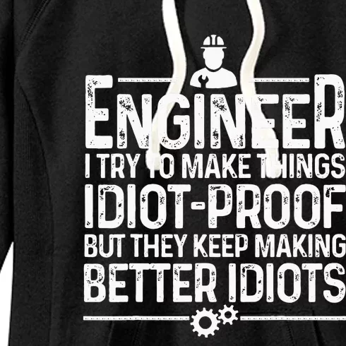 Funny Engineer Gift For Men Women Cool Engineering Mechanic Women's Fleece Hoodie