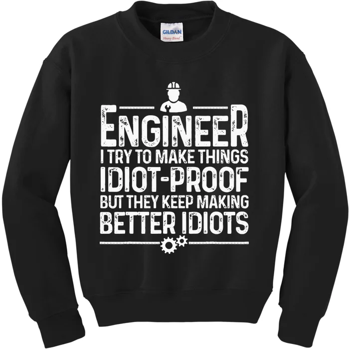 Funny Engineer Gift For Men Women Cool Engineering Mechanic Kids Sweatshirt