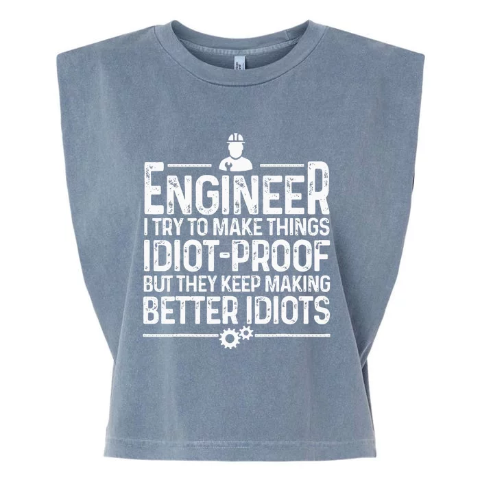 Funny Engineer Gift For Men Women Cool Engineering Mechanic Garment-Dyed Women's Muscle Tee