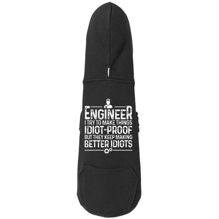 Funny Engineer Gift For Men Women Cool Engineering Mechanic Doggie 3-End Fleece Hoodie