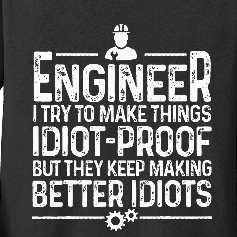 Funny Engineer Gift For Men Women Cool Engineering Mechanic Kids Long Sleeve Shirt