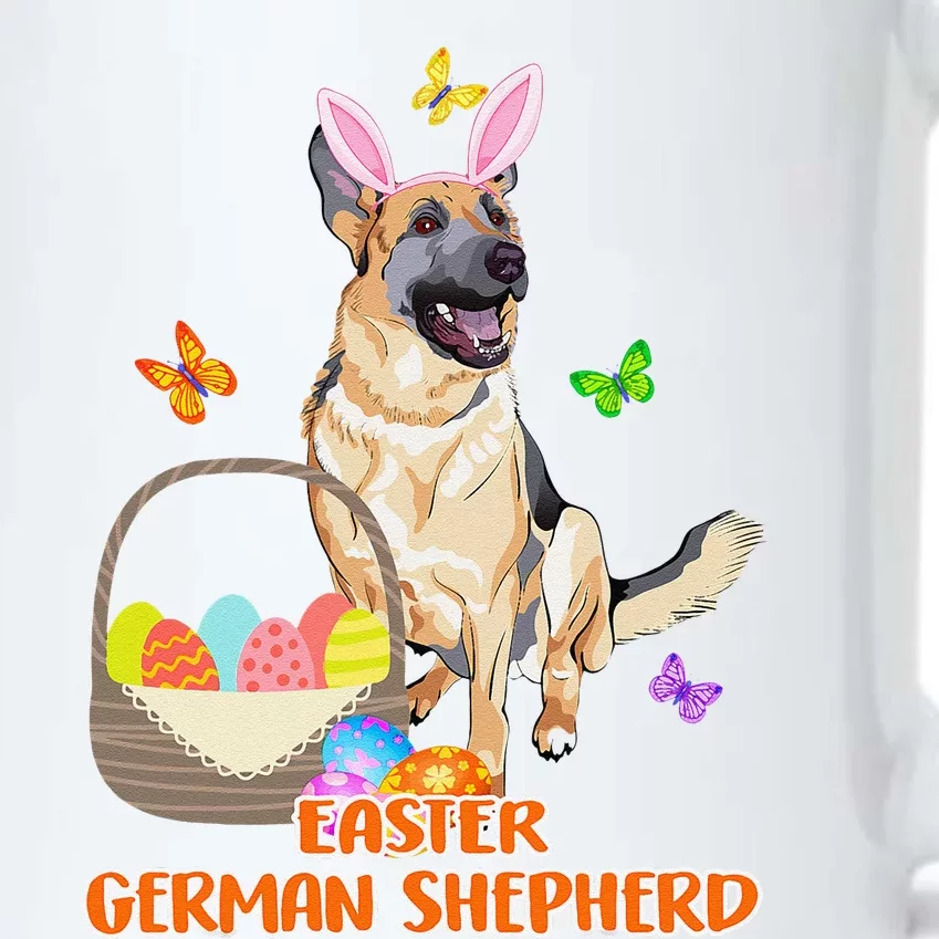 Funny Easter German Shepherd Easter Bunny Dog Black Color Changing Mug