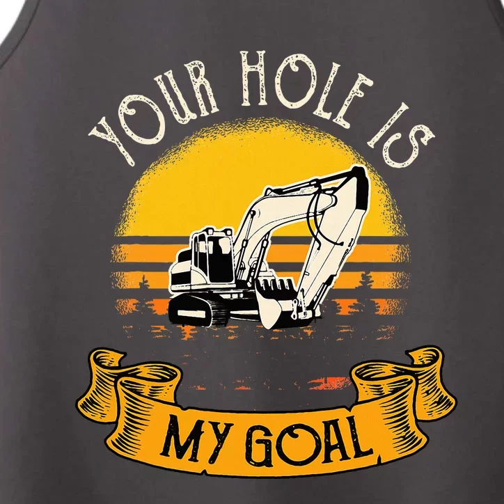 Funny Excavator Gift Saying Construction Site Performance Tank