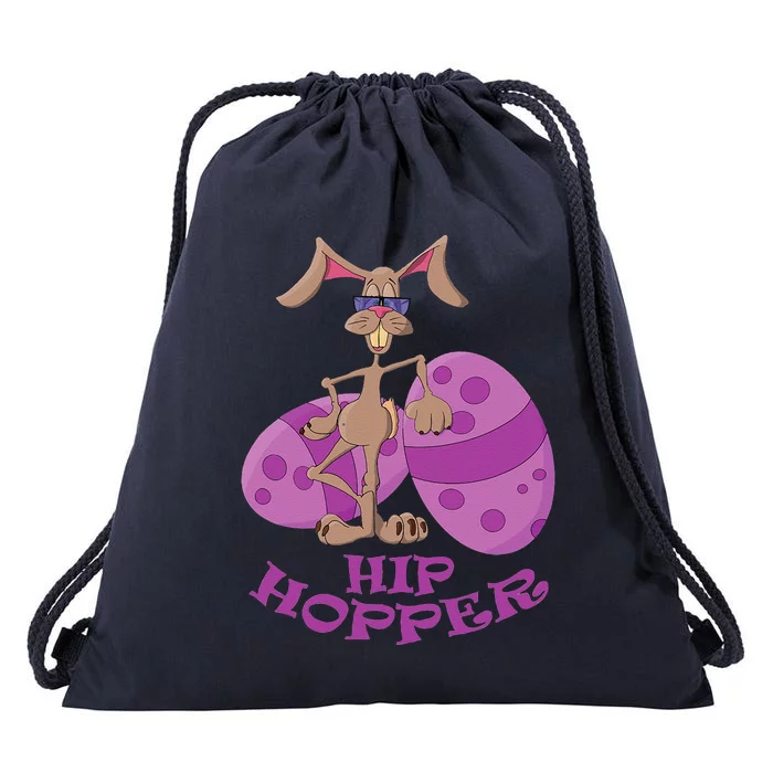 Funny Easter Hip Hopper Bunny Design For Women Drawstring Bag