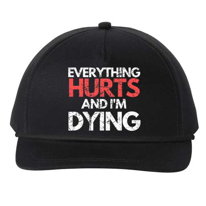 Funny Everything Hurts IM Dying Fitness Workout Gym Women Snapback Five-Panel Rope Hat