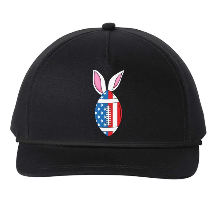 Football Easter Happy Easter Day Funny Easter Ears Bunny Snapback Five-Panel Rope Hat